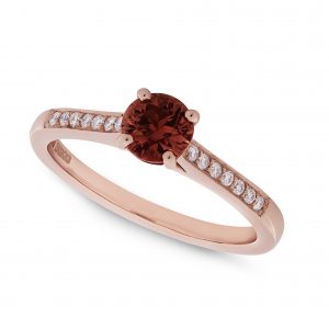 chocolate sapphire rose gold Ascoli ring